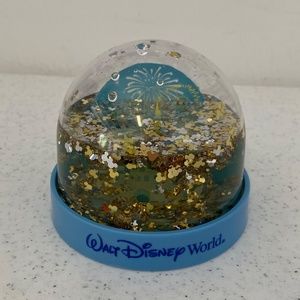 Walt Disney World Small Tinkerbell & Castle Mickey Head Plastic Snow Globe